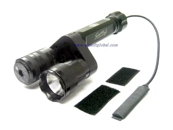 G&P Aiming Laser With Flashlight 9V for Front Sight  - Green