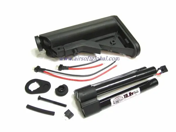 G&P M4A1 Extended Battery Buttstock With 9.6V Battery - Black