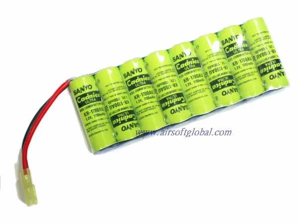 [SYO-BA-8KR-1700AU-CA-AG] Sanyo 9.6v 1700 mAh for Classic Army Battery Pack