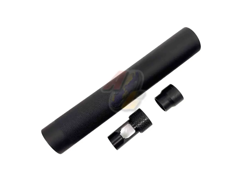 Airsoft Artisan QD Silencer with SPR Brake and Collar (Black/ Anodizing)