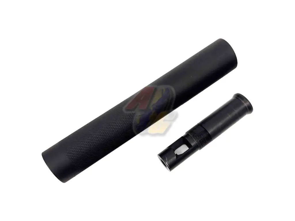 Airsoft Artisan QD Silencer with OTB Flash Hider (Black/ Anodizing)
