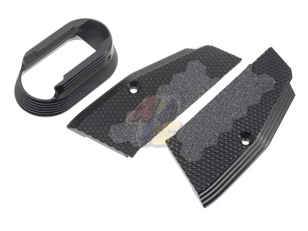 5KU CNC Aluminum Short Grip Panel and Magwell for KJ Shadow 2/ TS2 GBB (Black)