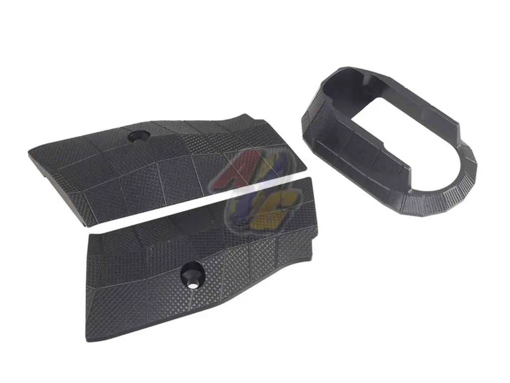 5KU Aluminum LOK Style Short Grip Panel and Magwell for KJ Shadow 2 GBB (Black)