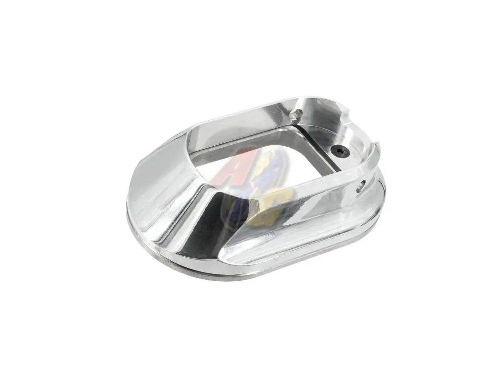 Gunsmith Bros CNC Aluminum LimCat Style Large Size Magwell with Stainless Steel Base for Tokyo Marui Hi-Capa Series GBB (for Aluminum Grip) (Silver)