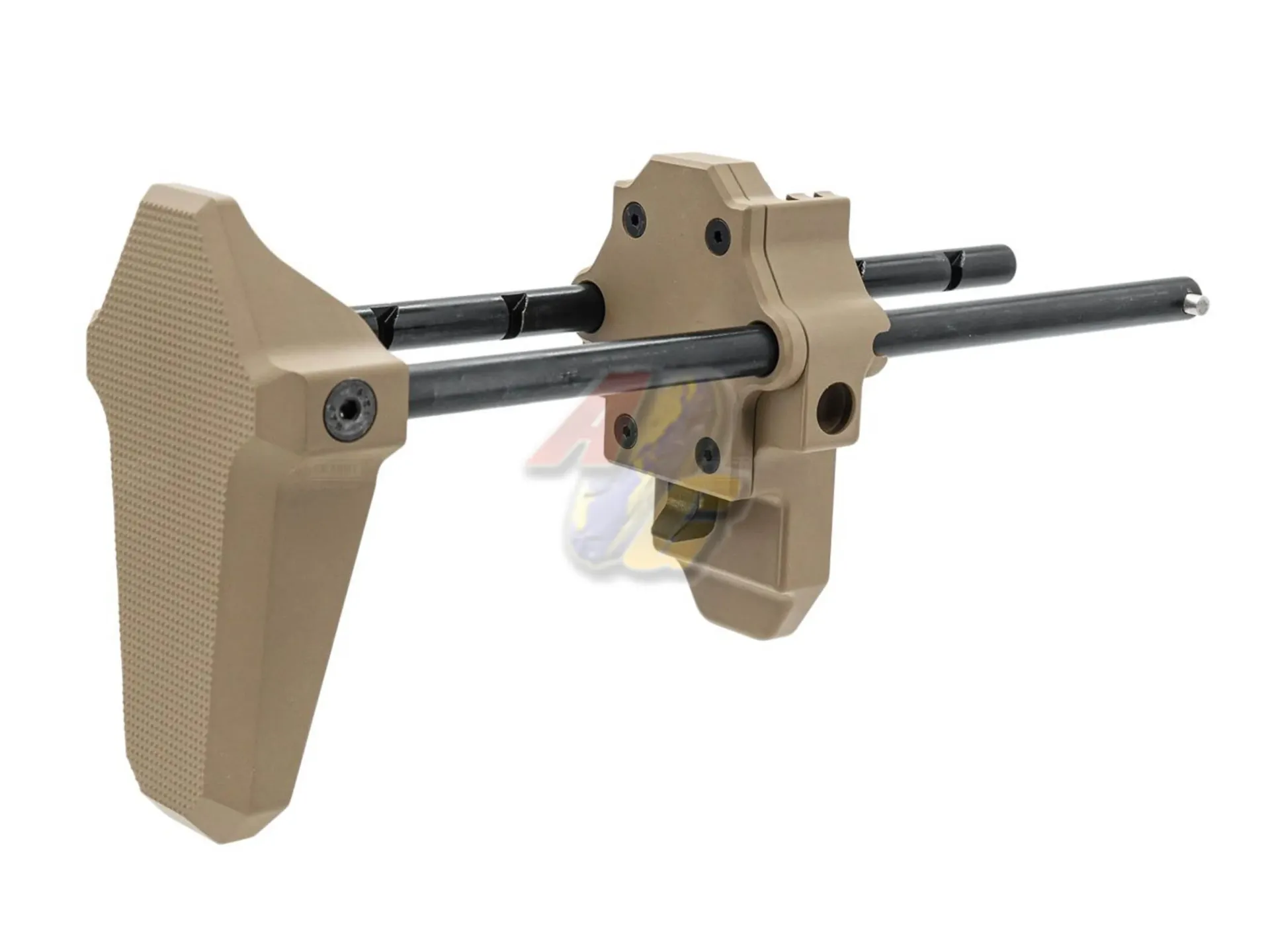 [AA-SCAR-09-WE-DE] Airsoft Artisan 6 Position Retractable Stock for WE, VFC SCAR GBB/ AEG - Dark Earth