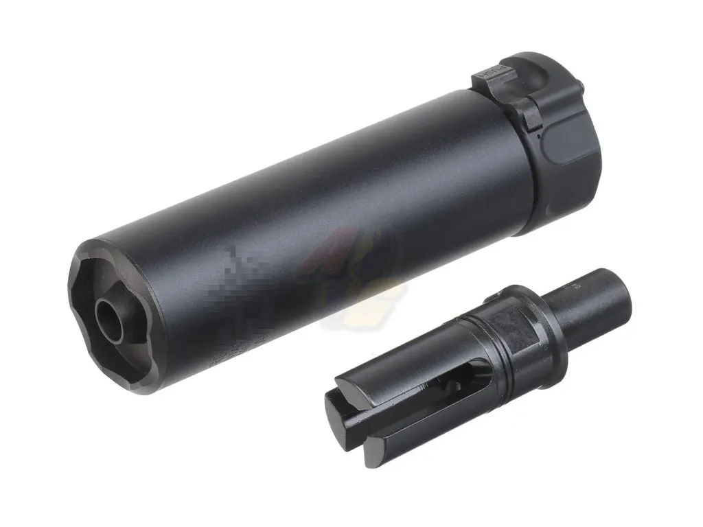 5KU SF Style SOCOM 46 MINI Silencer for Tokyo Marui MP7 Airsoft Series - 12mm- (Black)