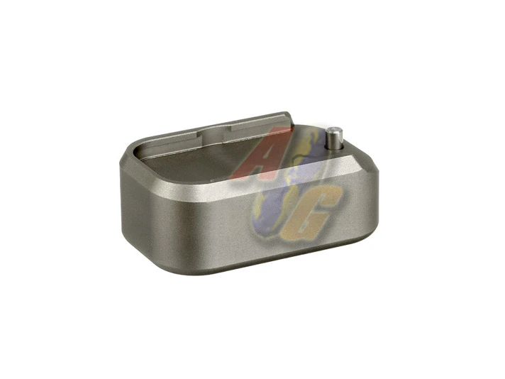 C&C Tac TT Style CNC Aluminum Short Magazine Pad Extension for Tokyo Marui, WE Glock Magazine - Ver.2 (Grey)