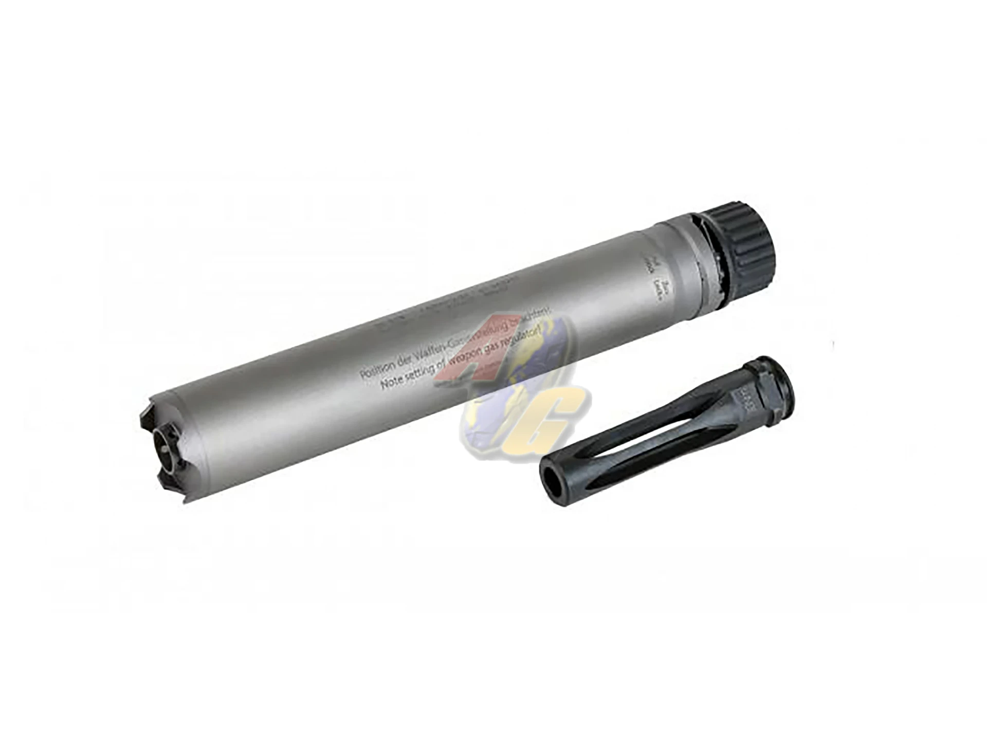 Crusader QD Silencer with Flash Hider for G28 Airsoft Rifle