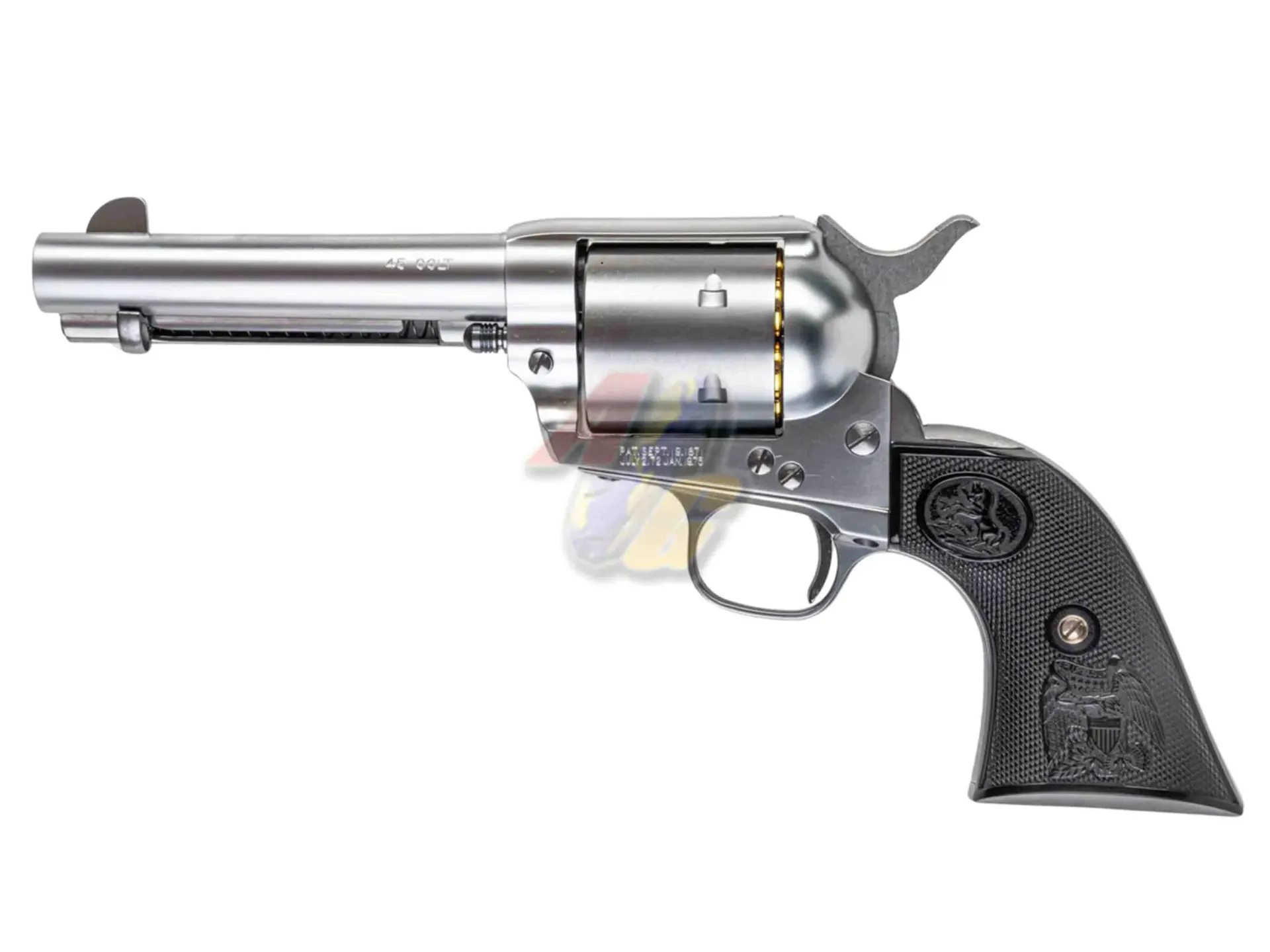 Tanaka Colt SAA 2nd 4-3/ 4 Inch Pegasas II Gas Revolver - Non Fluted Cylinder (Stainless Finish)