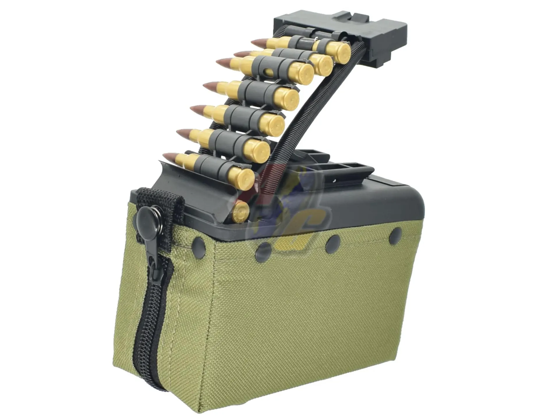 Battle Axe A&K MK46 Mod0 MiniMi 2200rds Sound Control AEG Drum Magazine - OD