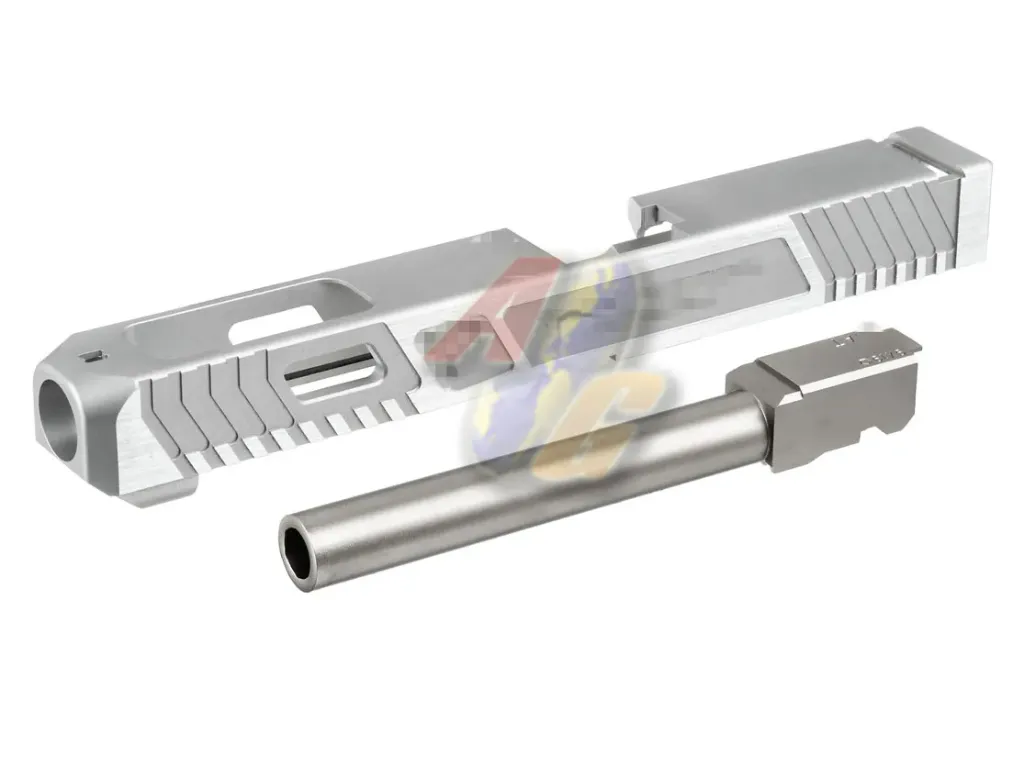 Gunsmith Bros G Style TTI 34 Slide Set - Silver Barrel/ Silver Slide