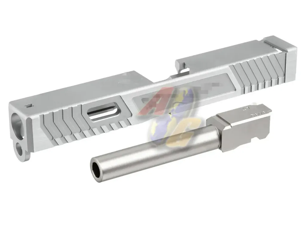 Gunsmith Bros G Style TTI 17 Slide Set - Silver Barrel/ Silver Slide
