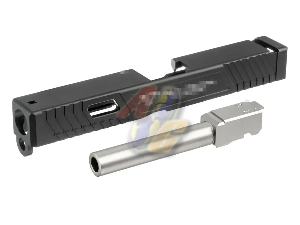 Gunsmith Bros G Style TTI 17 Slide Set - Silver Barrel/ Black Slide