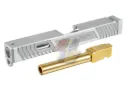Gunsmith Bros G Style TTI 17 Slide Set - Gold Barrel/ Silver Slide