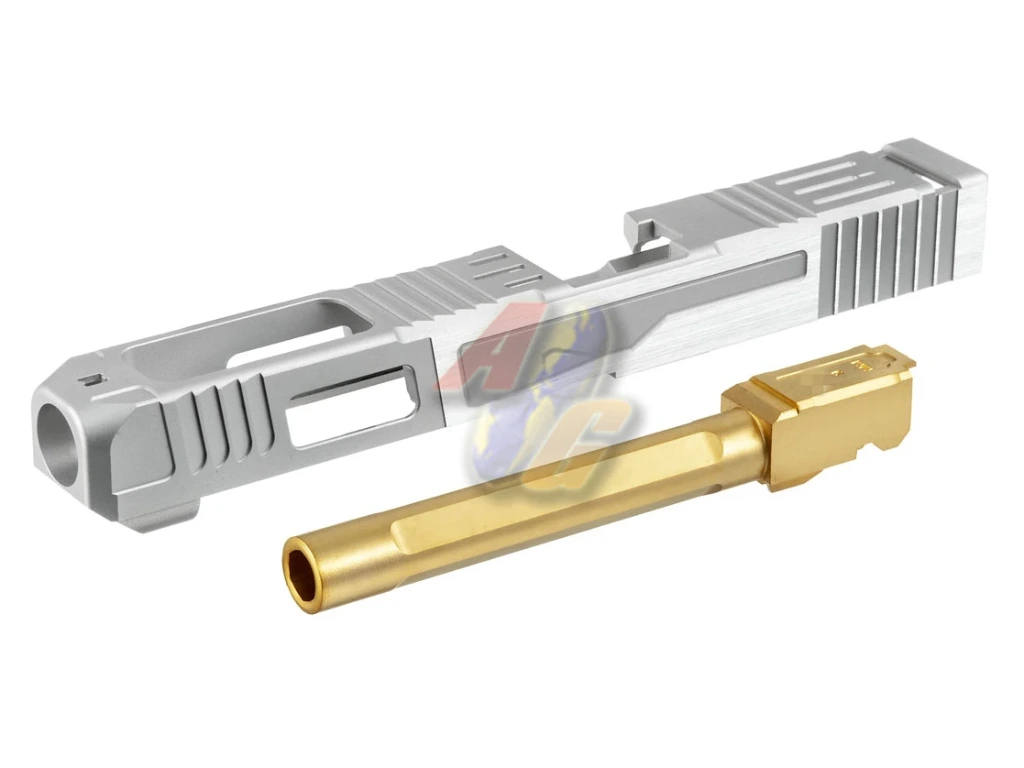 Gunsmith Bros FI 34 Slide Set - Gold Barrel/ Silver Slide