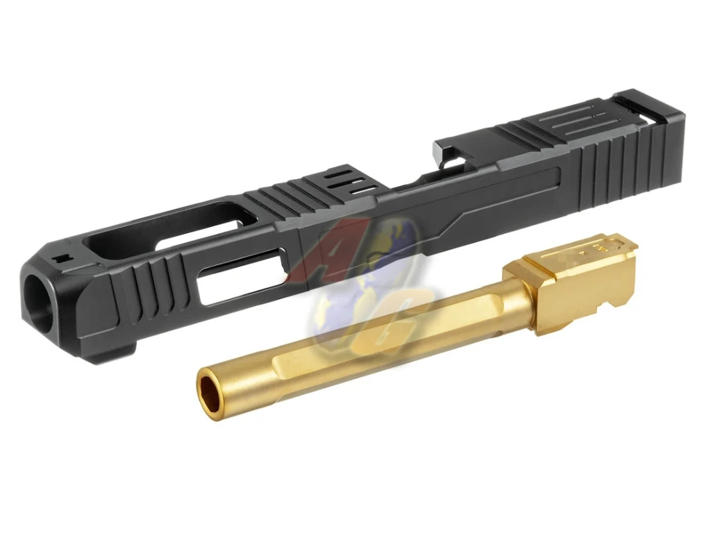 Gunsmith Bros FI 34 Slide Set - Gold Barrel/ Black Slide