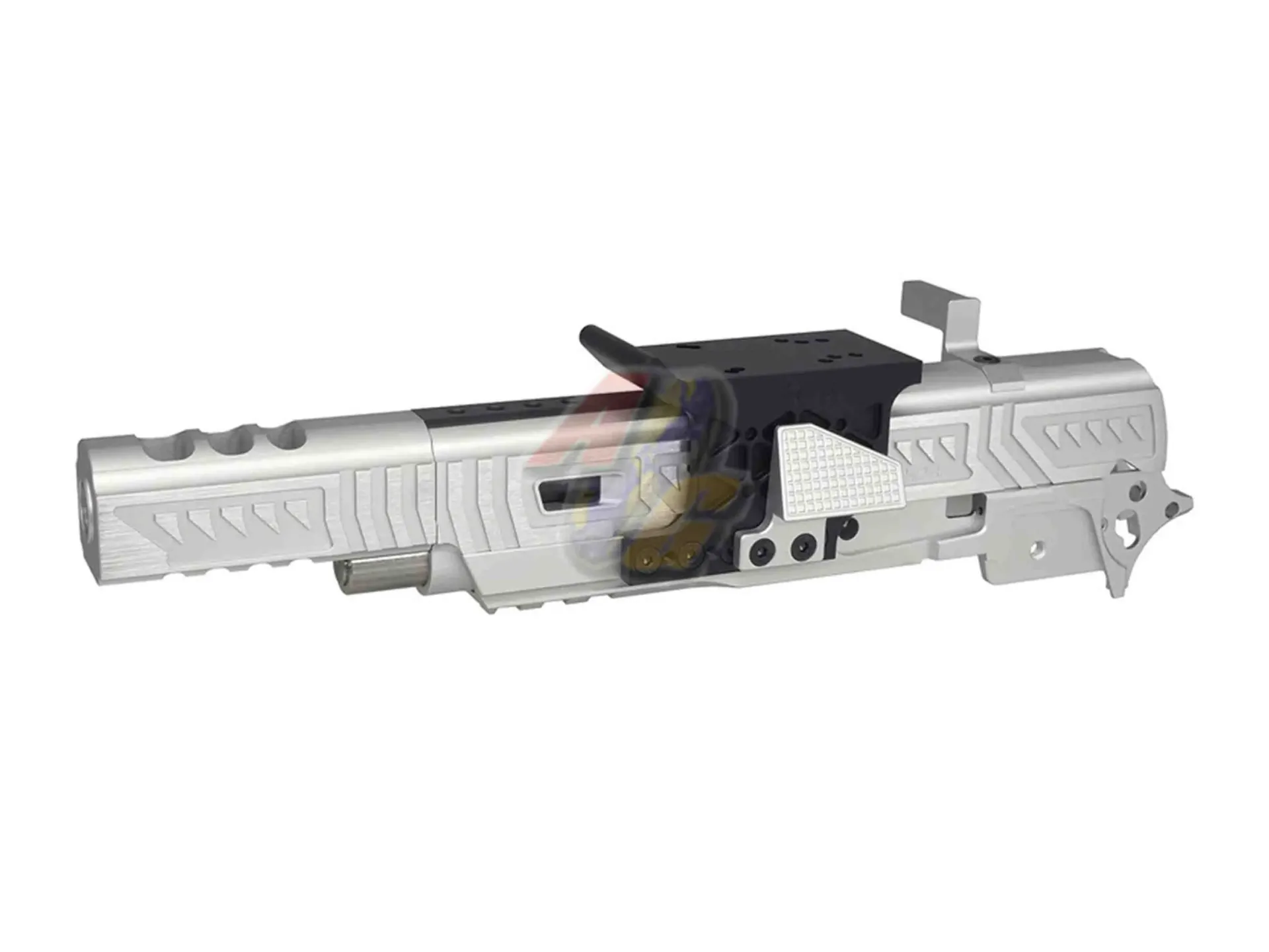 [5KU-GB-656-SVBK] 5KU Limcat Sabercat Style Open Slide Kit for Tokyo Marui Hi-Capa GBB - Silver/ Black