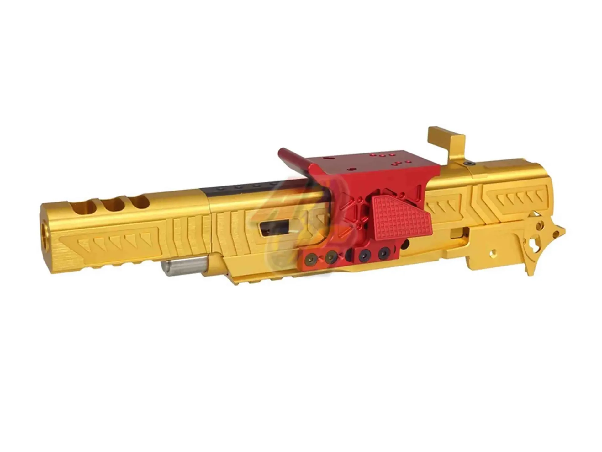 [5KU-GB-656-GDRD] 5KU Limcat Sabercat Style Open Slide Kit for Tokyo Marui Hi-Capa GBB - Gold/ Red