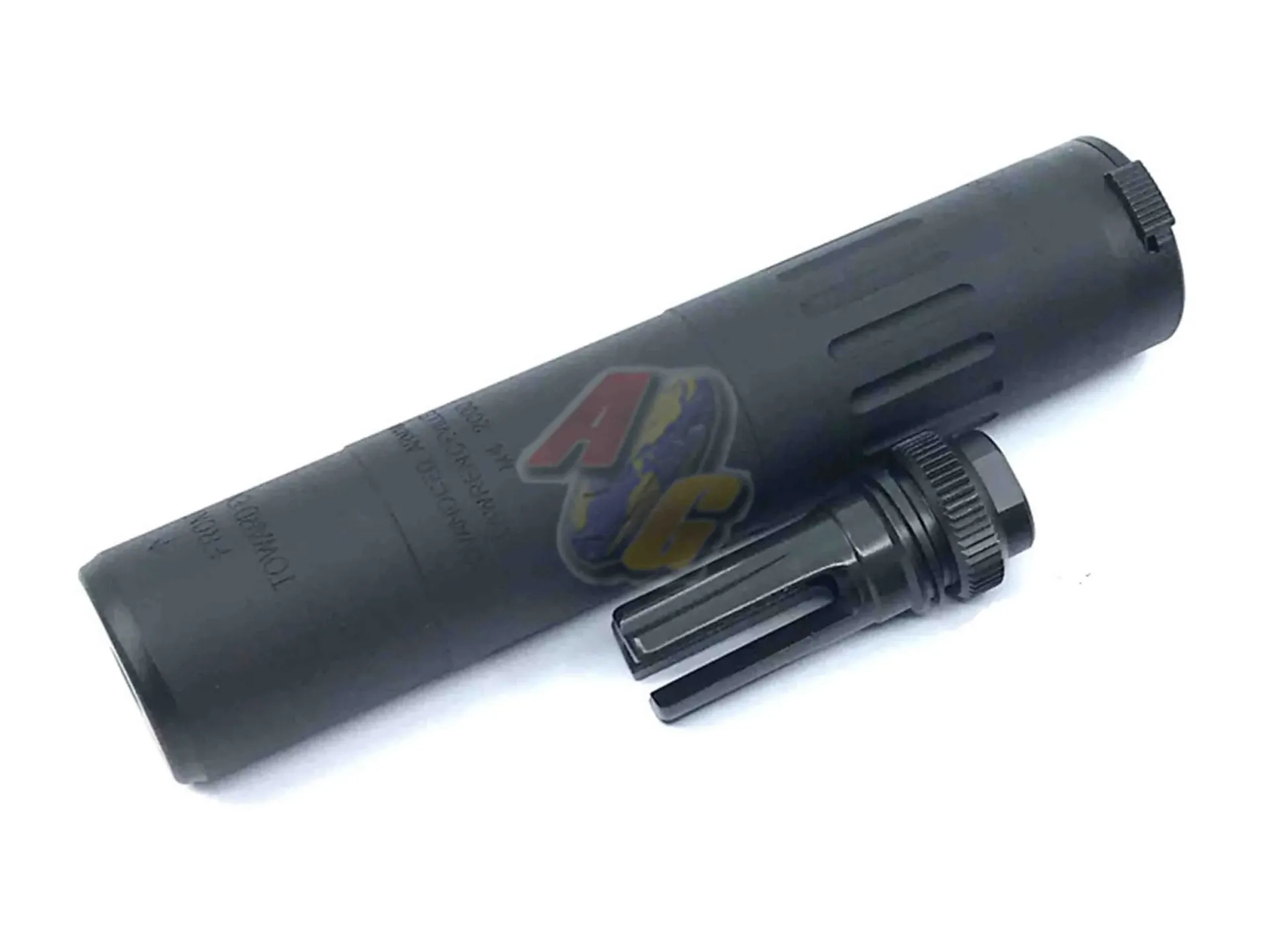 [AA-SIL-11-BK] Airsoft Artisan M4 2000 Style Silencer with Flash Hider - Black (14mm-)