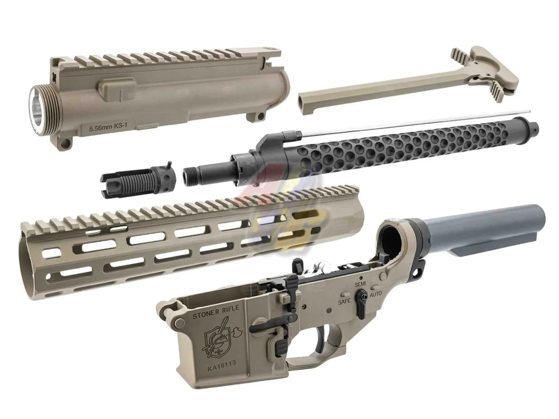 [AG-EMGKS1-CK-FDE] EMG KAC Licensed KS1 Standard Ver. MWS Conversion Kit - Cerakote FDE (by Angry Gun)