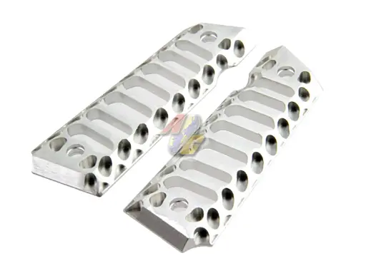 [5KU-GB-438-S] 5KU Aluminum Cobra Skeleto Pistol Grip Cover for Tokyo Marui M1911 Series GBB (Silver)