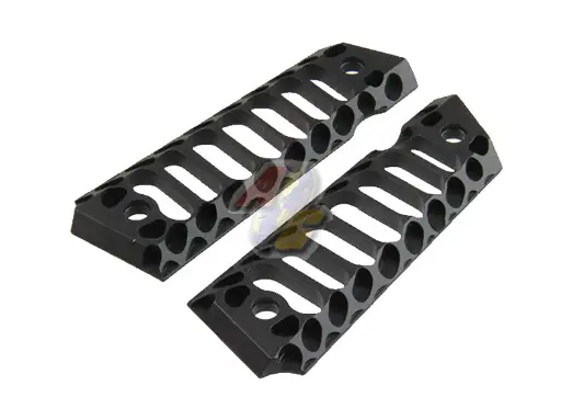 [5KU-GB-438-B] 5KU Aluminum Cobra Skeleto Pistol Grip Cover for Tokyo Marui M1911 Series GBB ( Black )
