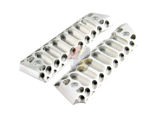 [5KU-GB-437-S] 5KU Aluminum Cobra Pistol Grip Cover for Tokyo Marui M1911 Series GBB ( Silver )