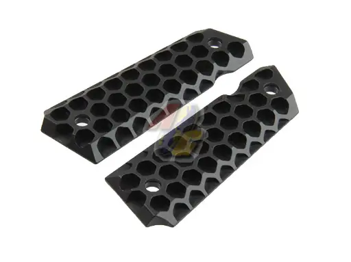 [5KU-GB-436-B] 5KU Aluminum Hive Pistol Grip Cover for Tokyo Marui M1911 Series GBB ( Black )