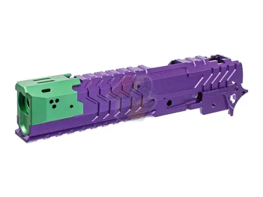 [5KU-GB-573-PUGN] 5KU CNC Aluminum Matrix Kit For Tokyo Marui Hi-Capa Series GBB (Purple/ Green)