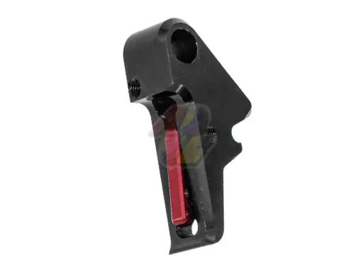 [RA-10436] Revanchist Airsoft CNC Aluminum Flat Trigger Set (Black Body) for Umarex Walther PDP GBB (Red)