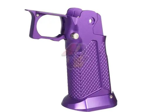 [5KU-GB-603-PU] 5KU CNC Aluminum Grip Type.10 For Tokyo Marui Hi-Capa Series GBB ( Purple )