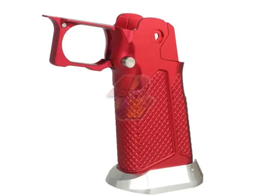 [5KU-GB-603-RD] 5KU CNC Aluminum Grip Type.10 For Tokyo Marui Hi-Capa Series GBB ( Red )