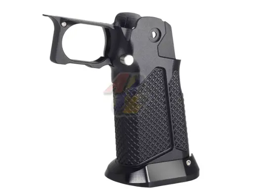 [5KU-GB-603-BK] 5KU CNC Aluminum Grip Type.10 For Tokyo Marui Hi-Capa Series GBB ( Black )