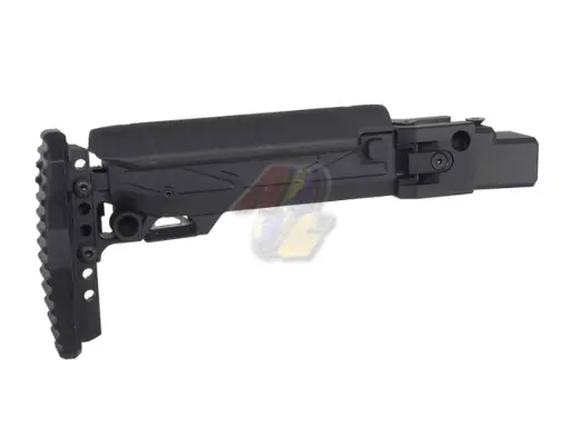 [5KU-GB-171-BK] 5KU KPYK Folding Telescopic Buttstock w/ Cheek Riser for GHK AKM V3 GBB