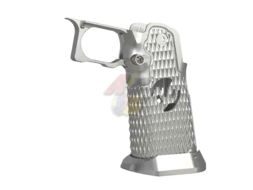 [5KU-GB-587-SV] 5KU CNC Aluminum Grip Type.9 For Tokyo Marui Hi-Capa Series GBB (Silver)