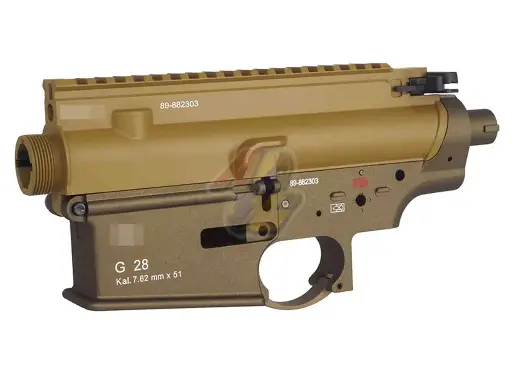 [EC-MP319B-DY2] E&C G28 Style Metal Receiver for E&C G28/ HK417 Series AEG (Tan) (RAL8000)