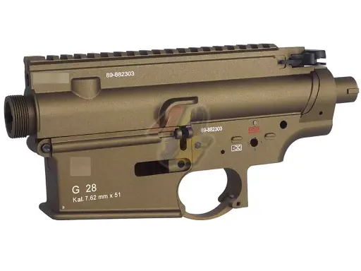 [EC-MP319B-DY1] E&C G28 Style Metal Receiver for E&C G28/ HK417 Series AEG (Tan)