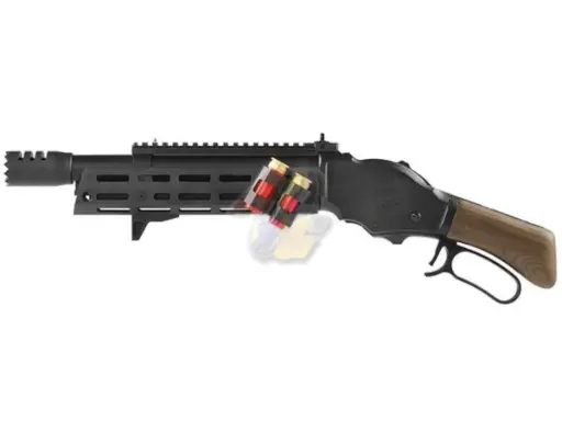 [GE-SG-AT8701] Golden Eagle Alpha Tactical Production A.T.87 Compact Shell Ejecting Lever Action Gas Shotgun (Black)