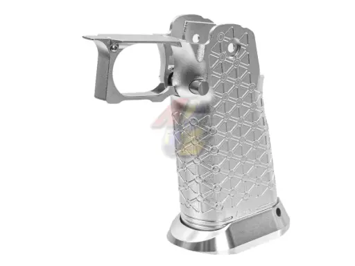 [5KU-GB-590-SV] 5KU CNC Aluminum Grip Type.8 For Tokyo Marui Hi-Capa Series GBB (Silver)