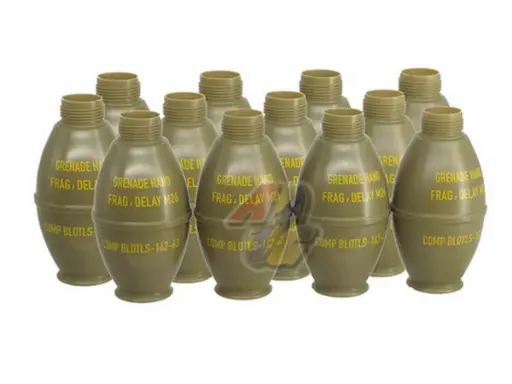 [APS-TB-S-08] APS Lemon Shape M26 Replacement Shell 12Pcs for Thunder B Co2 Powered Sound Effect Airsoft Grenade