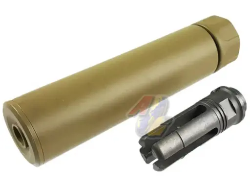 [5KU-215-T-2] 5KU SOCOM 556 RC Suppressor with Flash Hider (TAN/ 14mm-)
