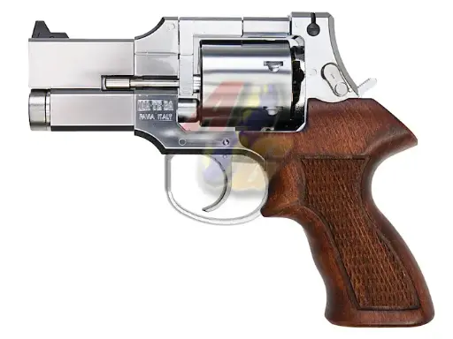 [MS-GP-063211] Marushin Mateba 3 inch Gas Revolver ( Silver, Heavy Weight, Wood Grip )