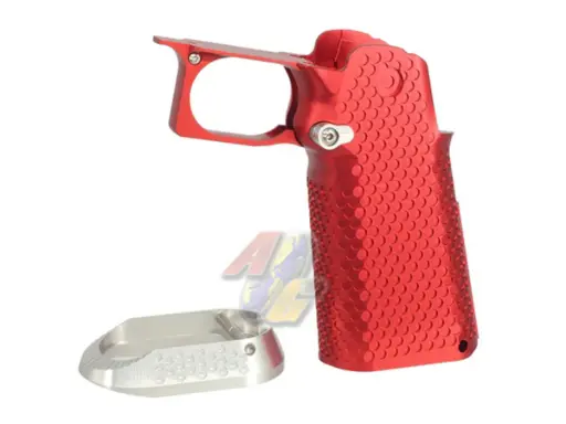 [5KU-GB-489-RD] 5KU CNC Aluminum Grip Type.1 for Tokyo Marui Hi-Capa Series GBB (Red)
