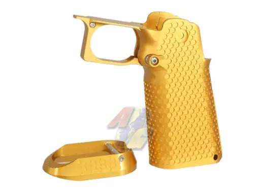 [5KU-GB-489-GD] 5KU CNC Aluminum Grip Type.1 for Tokyo Marui Hi-Capa Series GBB (Gold)