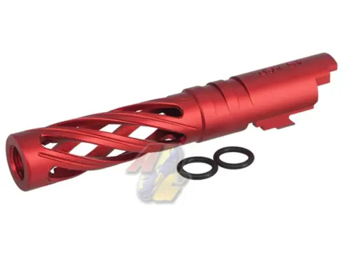 [5KU-GB-558-RD] 5KU 4.3 Aluminum Hollow Outer Barrel for Tokyo Marui Hi-Capa 4.3 Series GBB (Red, 11mm+)