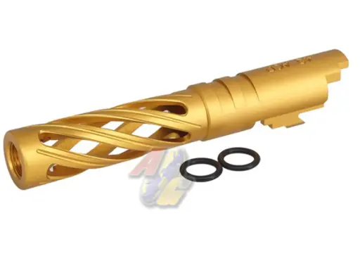 [5KU-GB-558-GD] 5KU 4.3 Aluminum Hollow Outer Barrel for Tokyo Marui Hi-Capa 4.3 Series GBB (Gold, 11mm+)