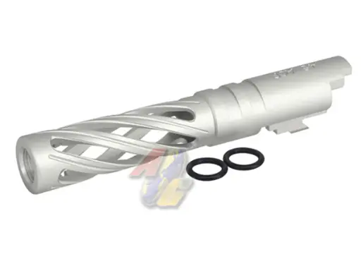 [5KU-GB-558-SV] 5KU 4.3 Aluminum Hollow Outer Barrel for Tokyo Marui Hi-Capa 4.3 Series GBB (Silver, 11mm+)