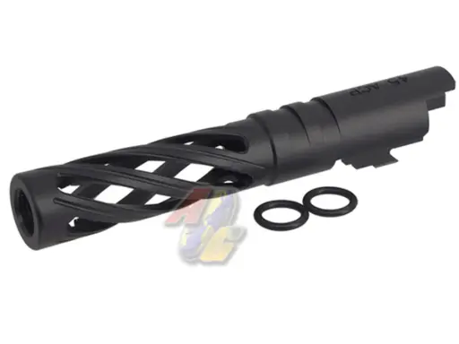 [5KU-GB-558-BK] 5KU 4.3 Aluminum Hollow Outer Barrel for Tokyo Marui Hi-Capa 4.3 Series GBB (Black, 11mm+)