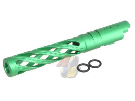 [5KU-GB-557-GN] 5KU 5.1 Aluminum Hollow Outer Barrel for Tokyo Marui Hi-Capa 5.1 Series GBB (Green, 11mm+)