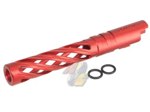 [5KU-GB-557-RD] 5KU 5.1 Aluminum Hollow Outer Barrel for Tokyo Marui Hi-Capa 5.1 Series GBB (Red, 11mm+)